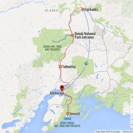 Alaska By Rail Tour Route Map