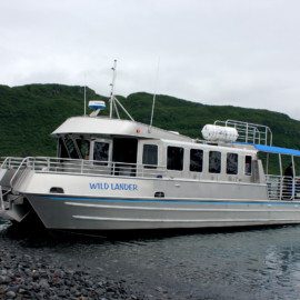 Specially designed transfer vessel for Kenai Fjords Glacier Lodge.