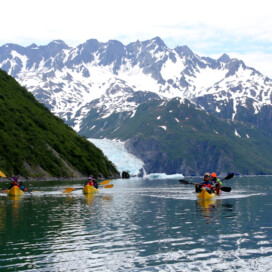 Guided kayaking from Kenai Fjords Glacier Lodge