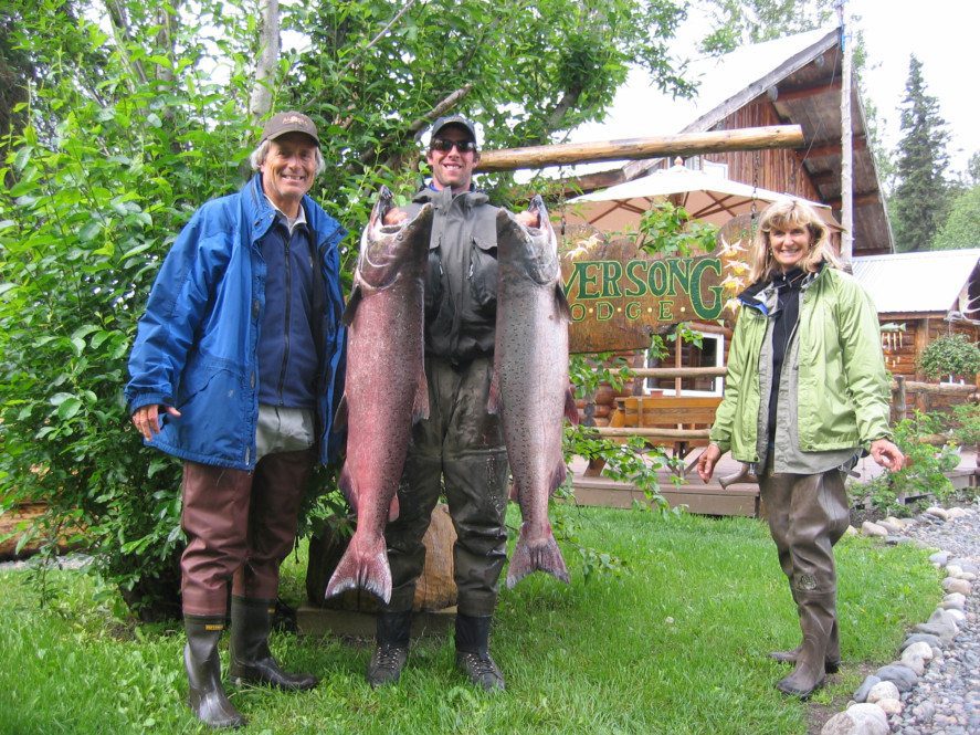 Riversong Lodge Guests, Guide, King Salmon