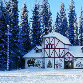 Santa Claus House in winter from Fairbanks.