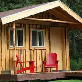 Kenai Riverside Lodge guest cabin.