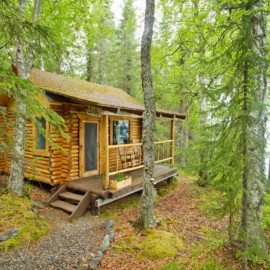 Guest cabin at Kenai Backcountry Lodge.