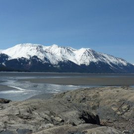 Scenic Cook Inlet near Anchorage has the second highest tides in North America.