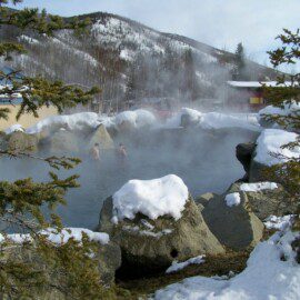 Chena Hot Springs outdoor pool.