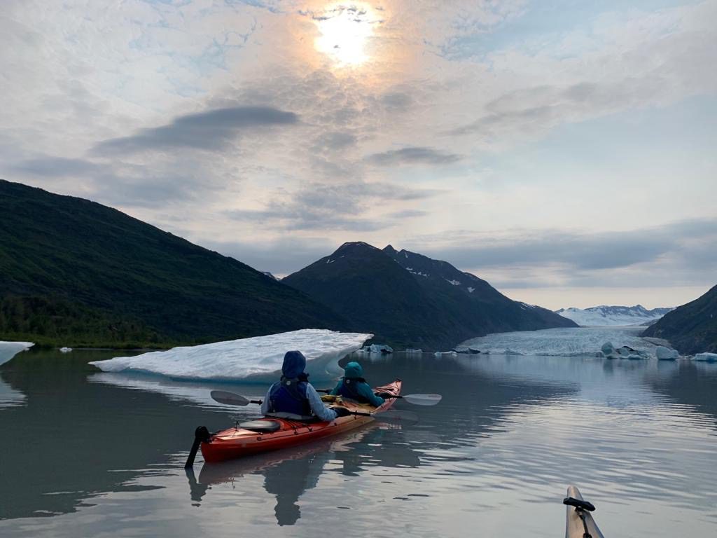 Spencer glacier kayak