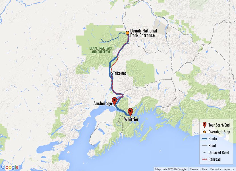 Visit Denali from Whittier, Alaska Cruise AddOn Land Tour Ends in