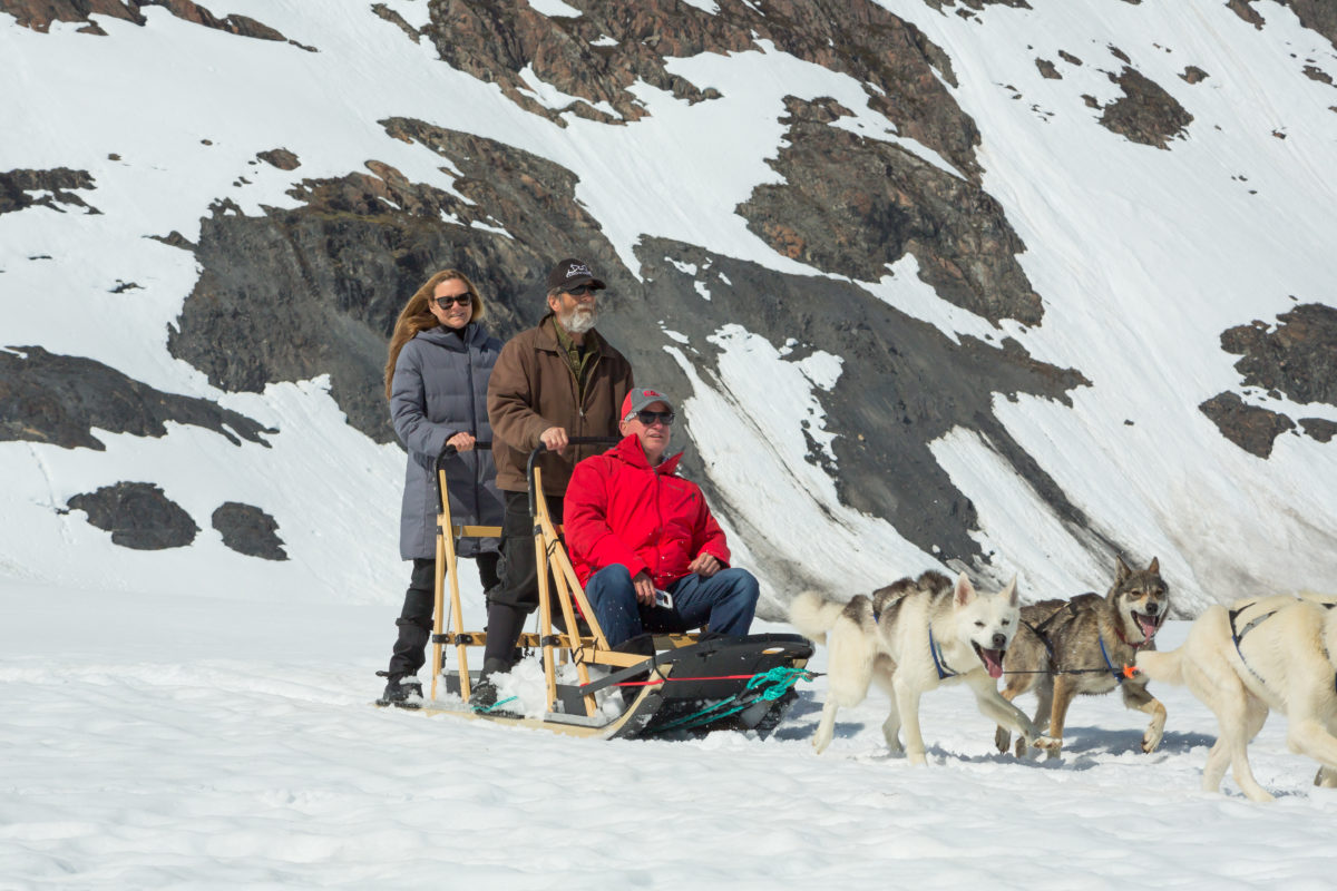 Anchorage, Alaska Flightseeing, Dogsledding Day Tour; Knik River Lodge