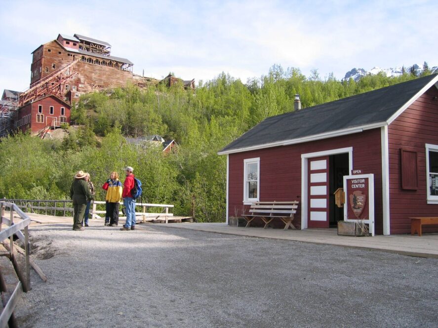 Kennecott Mill Town contains numerous buildings that all helped the Kennecott Corporation and its workers to mine, refine, and transport copper ore from the Alaskan wilderness.