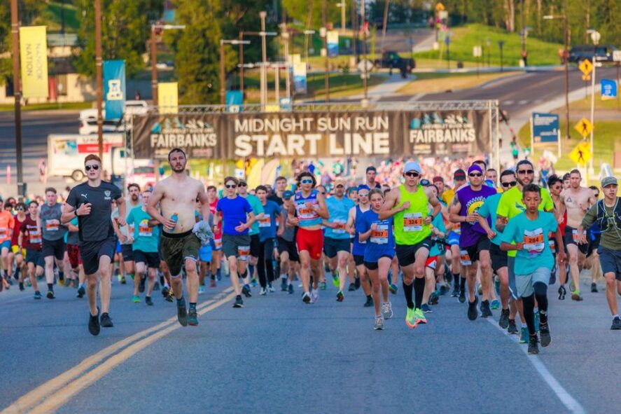 I run my first Midnight Sun Marathon somewhere in the Arctic Circle