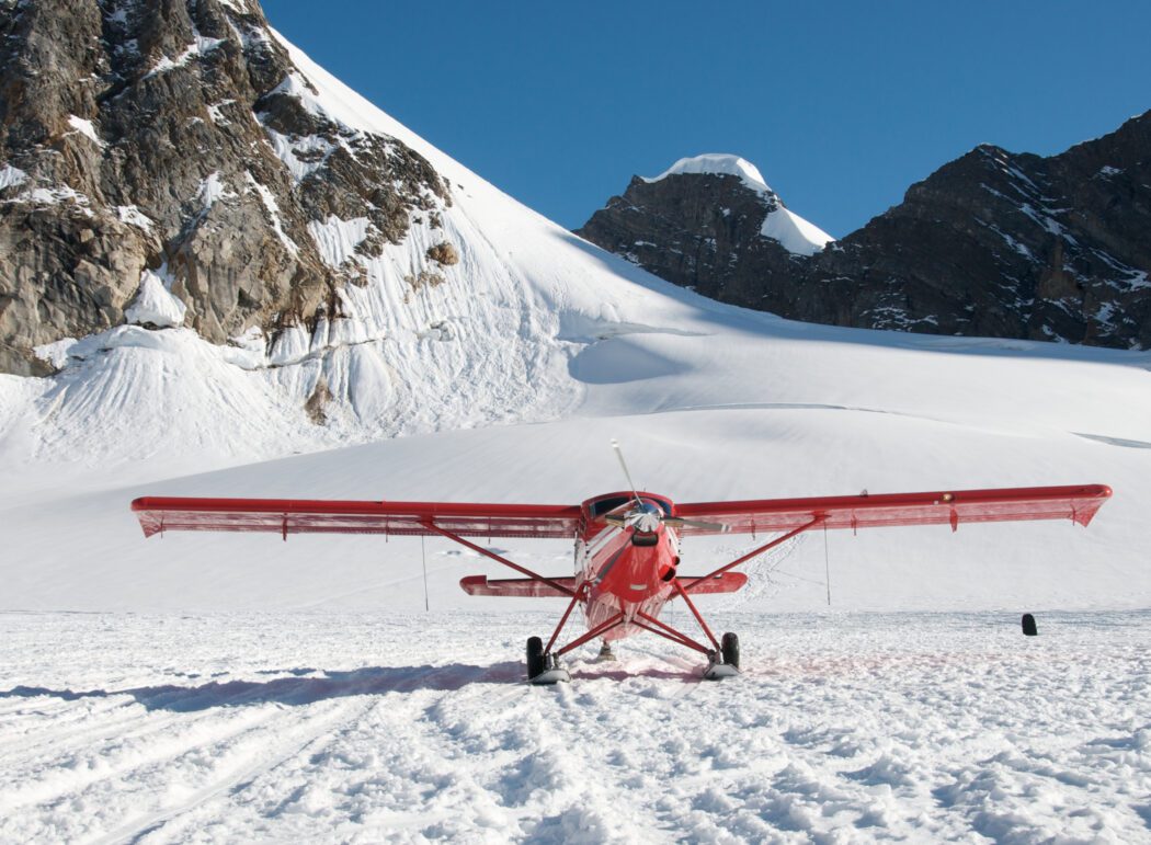 glacier landing from Talkeetna